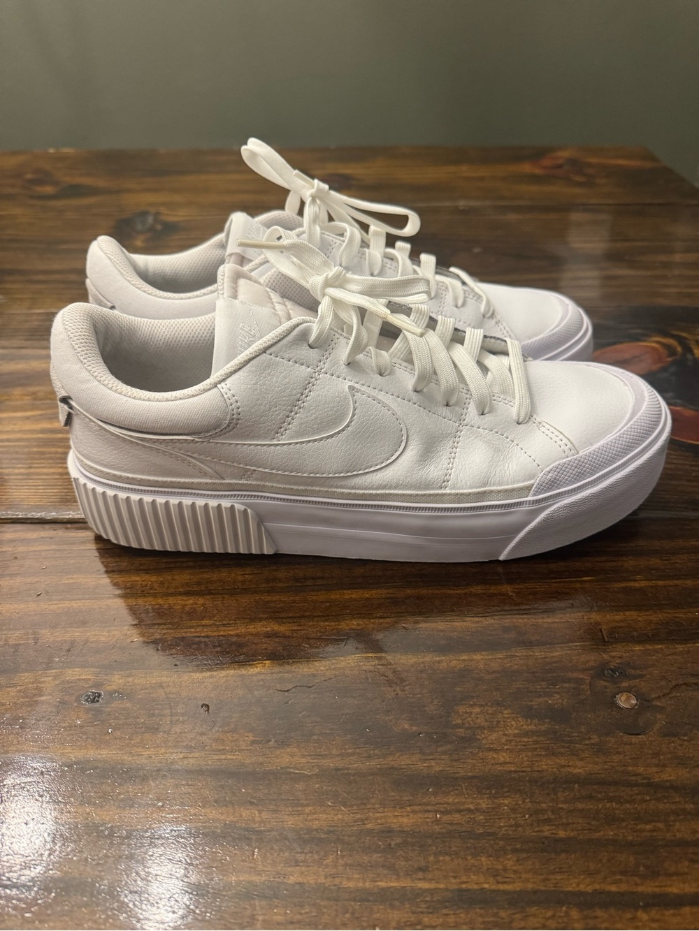 Nike Women’s All-White Platform Sneakers